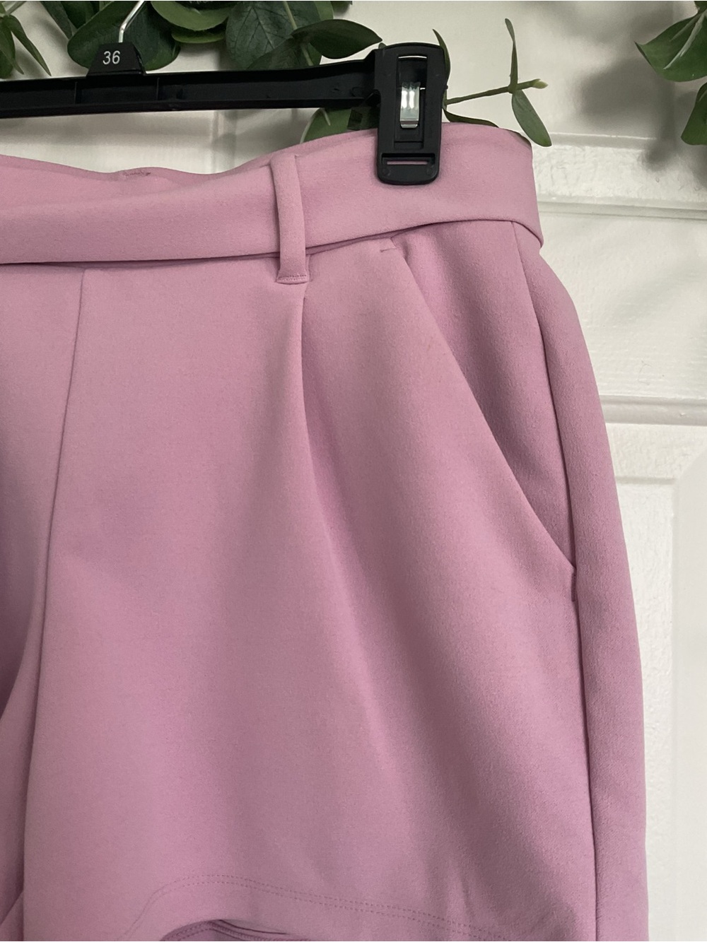 LOFT High-Rise Self-Tie Shorts - Dusty Pink - Picture 5 of 8